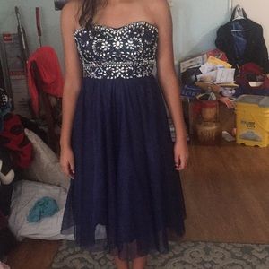Formal navy blue dress